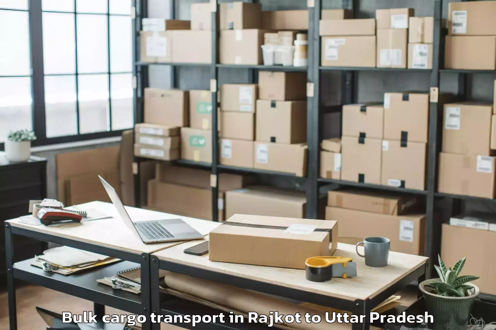 Professional Rajkot to Jalaun Bulk Cargo Transport